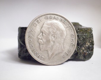 1916 イギリス ハーフクラウン - AU58 (未使用品)、美しいミント光沢