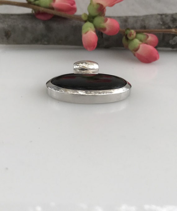 Vintage Modern Genuine Oval Shape Onyx Stone 925 … - image 4