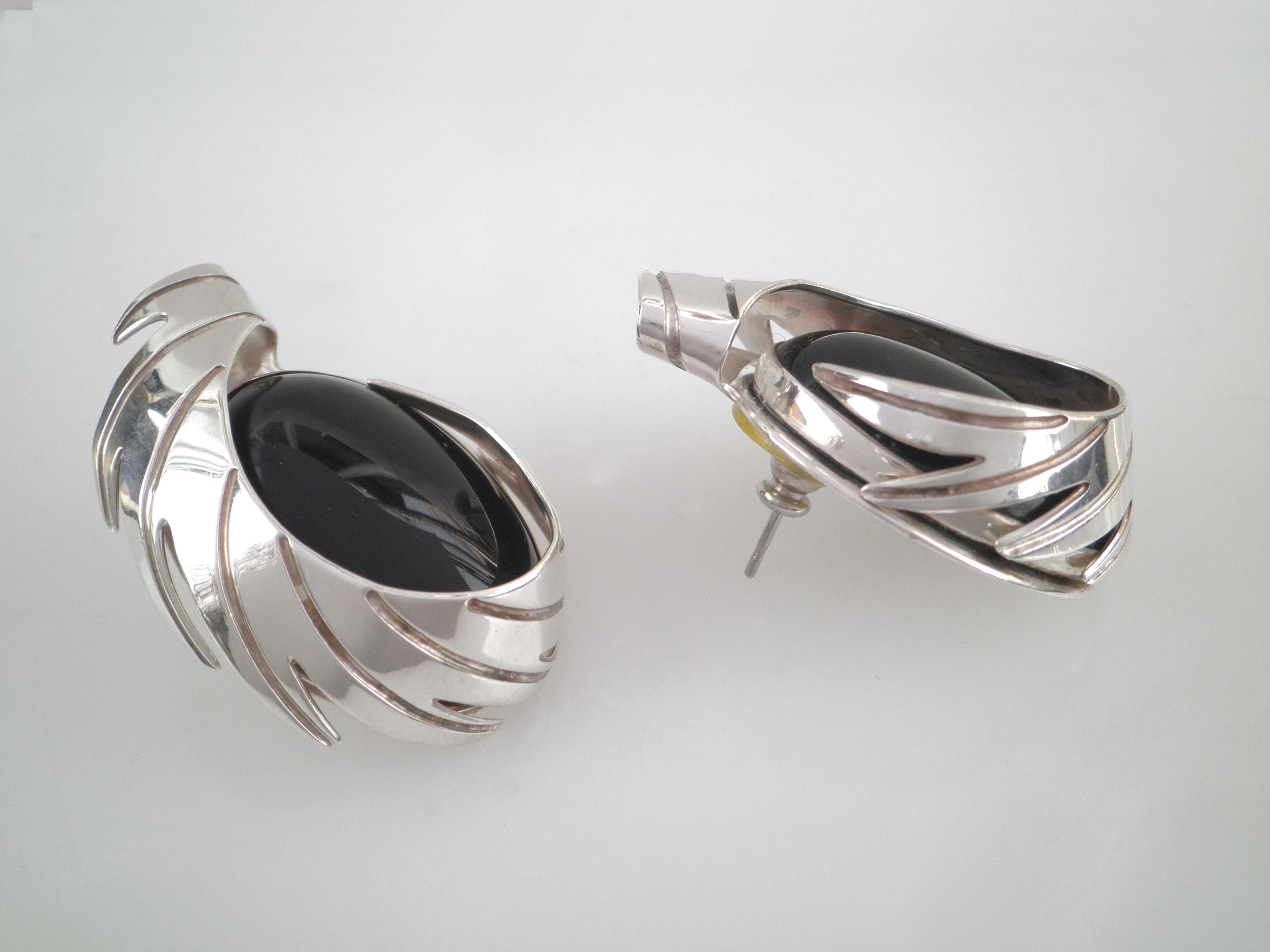 Orecchini Pendenti Vintage In Onice Nero E Argento 925 – Forma A Mandorla, Filigrana, Stile Bohémien, Regalo In Scatola
