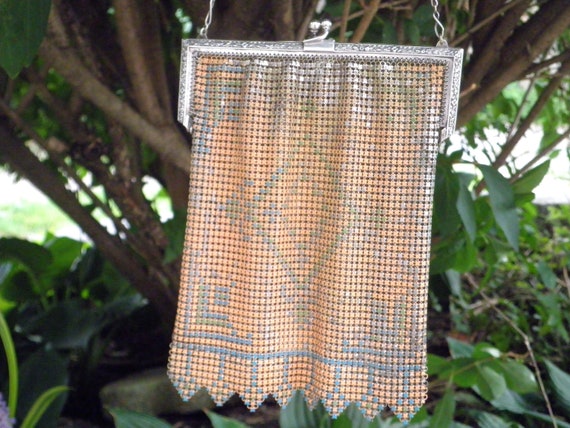 1920’s Authentic Whiting & Davis Chain Enamel Mes… - image 5