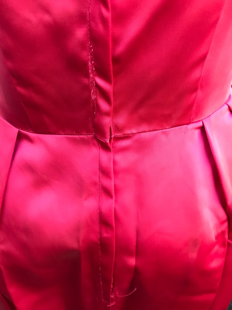 Vintage 1960s Fuchsia Pink Formal Party Dress