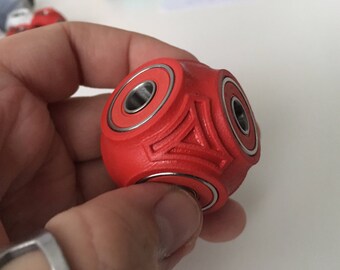Fidget Cube Ball - Hand Spinner - Red