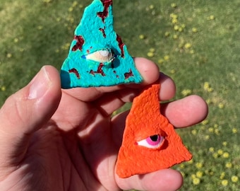 One-Eyed Corn Chip Resin Art Toy – Hand-Painted Designer Toy