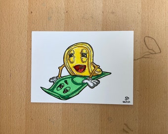 Original Artwork A5 - "pocket change love"