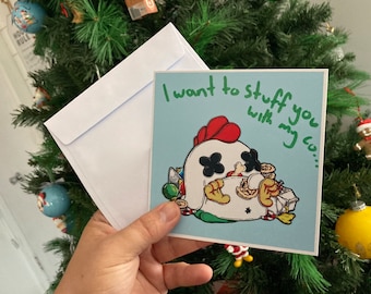 Christmas - I want to stuff you with my cooking - greeting card