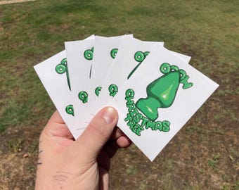 oooh Christmas tree - minimalistic “tree” sticker, slaps, decal