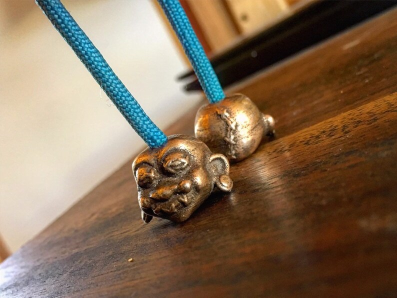 Voodoo Shrunken heads Begleri worry Beads / Skill Toy Made Etsy