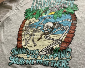 Hangman Dance Party handdawn unisex tee, t-shirt, tiki bar, rockabilly, surfy, lowbrow, graphic tee
