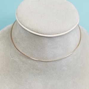 18 gauge 14k Yellow or Rose Gold-Filled Neckwire, choker, wire necklace, hook clasp, wire hoop, neck ring