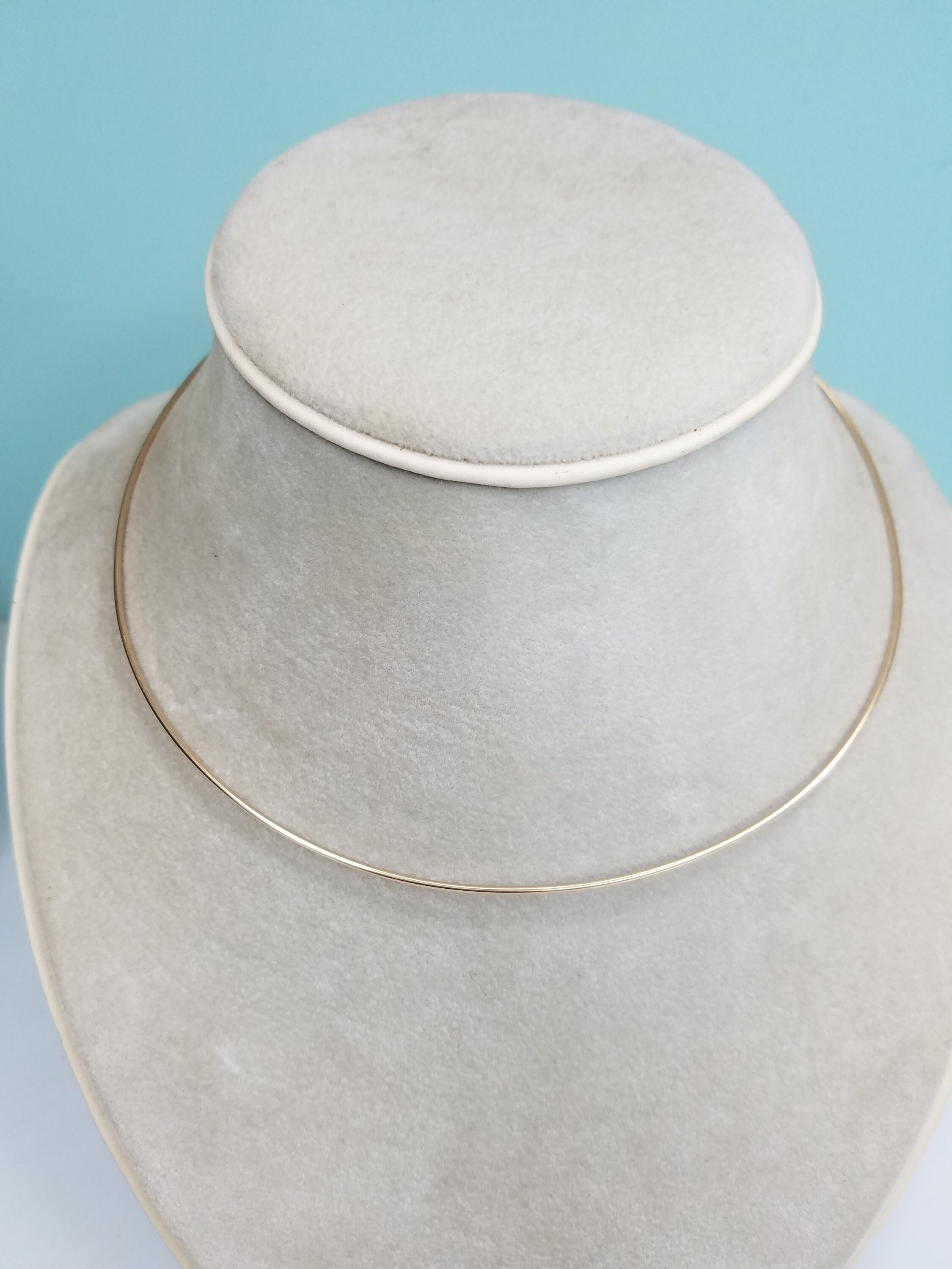 14k gold 2024 wire choker necklace
