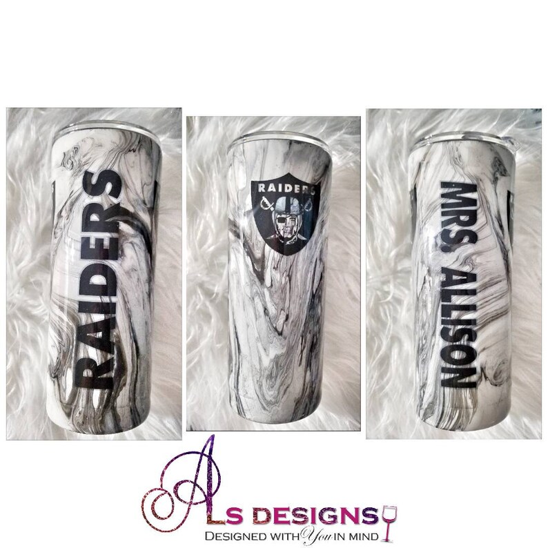 Oakland Raiders Tumbler Raiders Tumbler Football Tumbler Etsy