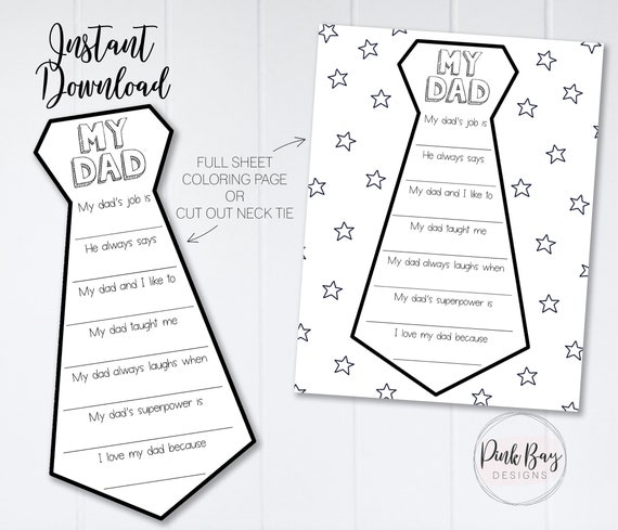 father s day printable all about my dad father s day etsy