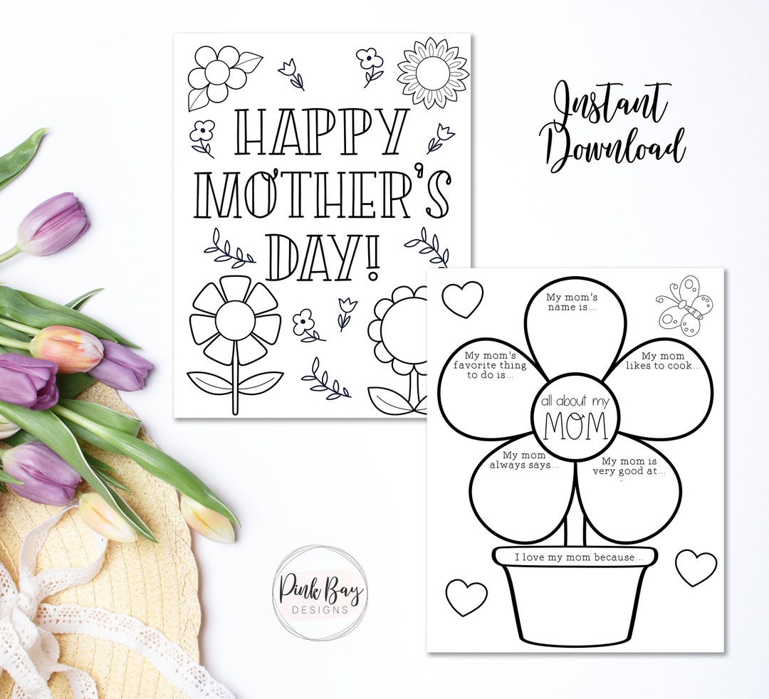 Mother's Day Printable All About My Mom Mother's Day - Etsy