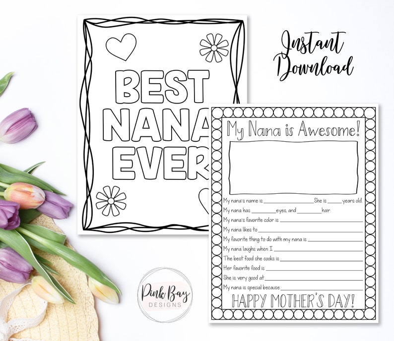 Printable Mothers Day Card For Nana Printable Word Searches