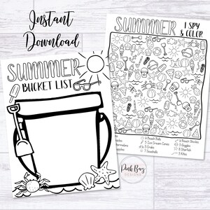 Kids Summer Printable, Summer Bucket List, Summer Activities Printable, Summer I Spy, Kids Summer Games, Summer Checklist, Family Activity