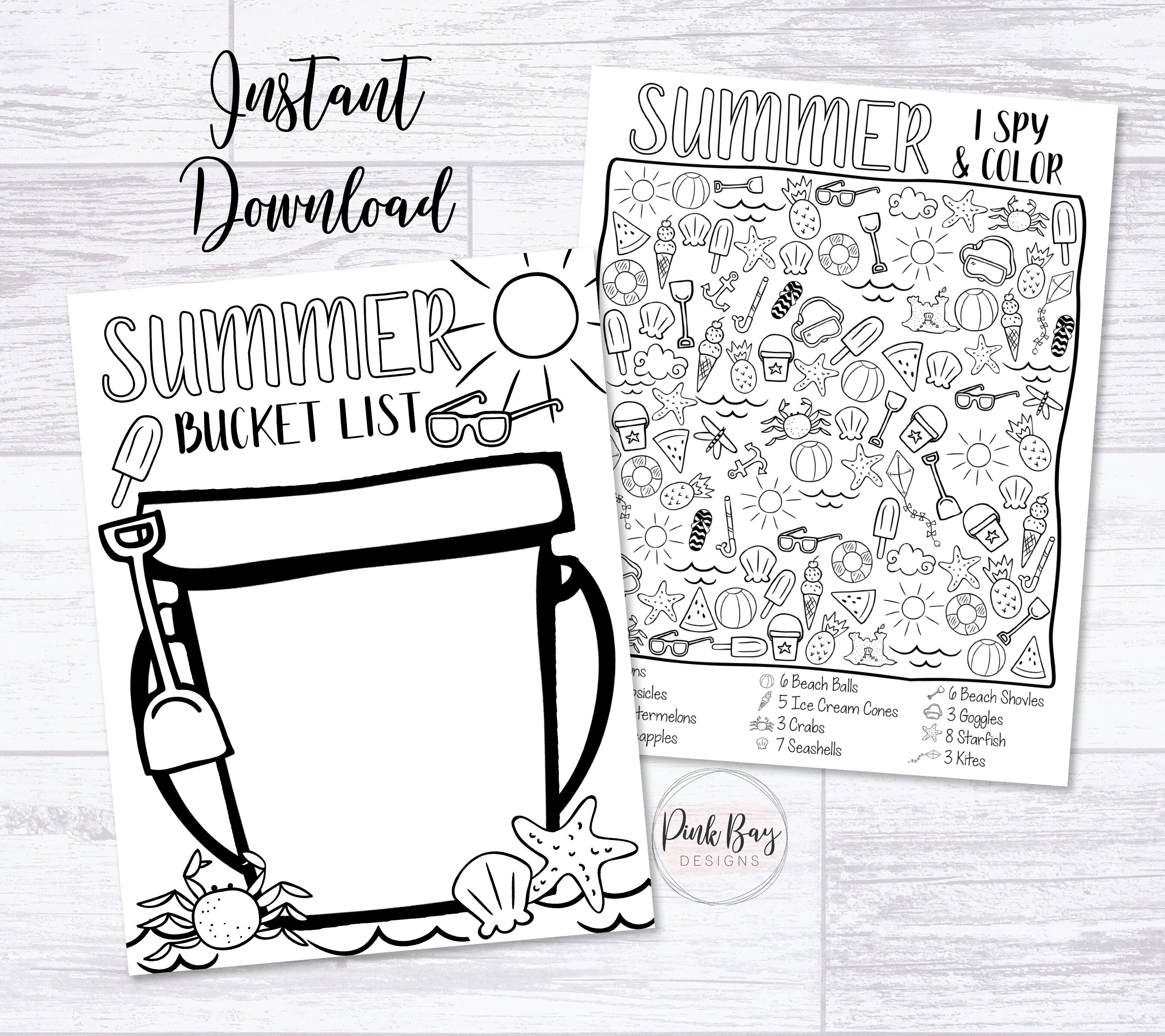 Kids Summer Printable Summer Bucket List Summer Activities Etsy