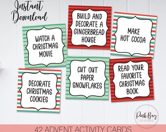 Christmas Advent Activity Cards, Kids Advent, Countdown To Christmas, Christmas Printable, Christmas Countdown, Christmas Advent Calendar