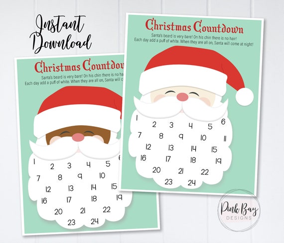 Countdown To Christmas Christmas Countdown Printable