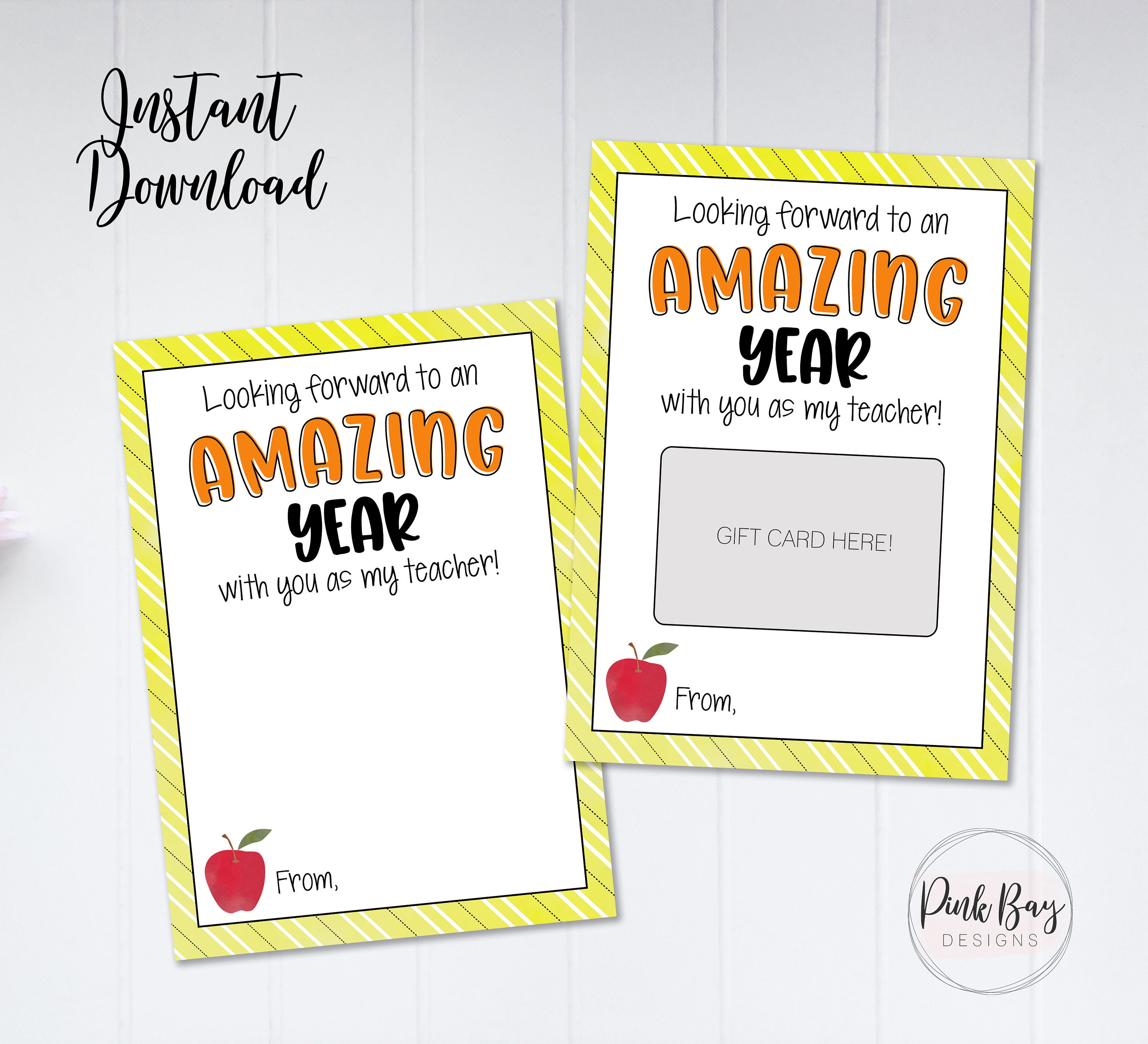 Printable Back To School Gift Card Holder First Day Of School Etsy Printable Back To School Gift Card Holder First Day Of School Etsy
