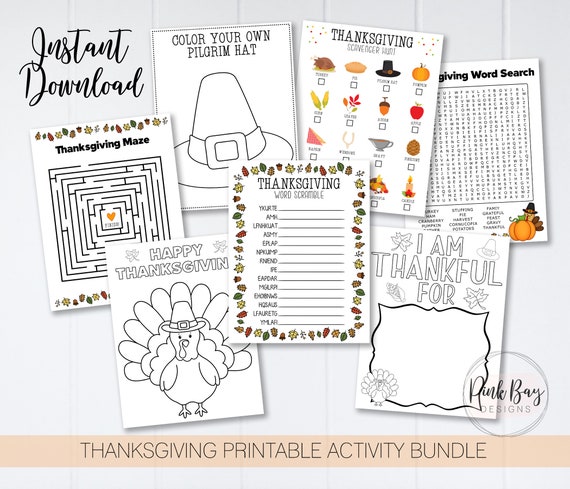 Thanksgiving Kids Activity Sheets Activity Sheet For Kids