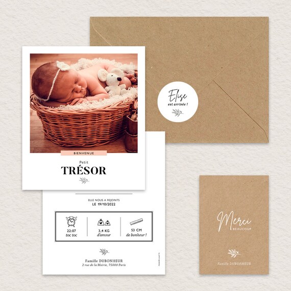 Faire Part Naissance Polaroid Avec Ou Sans Zone A Gratter Etsy