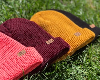 LLE Waffle Knit Beanie Hat