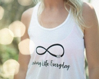 Living Life Everyday Flowy Racerback Tank Top