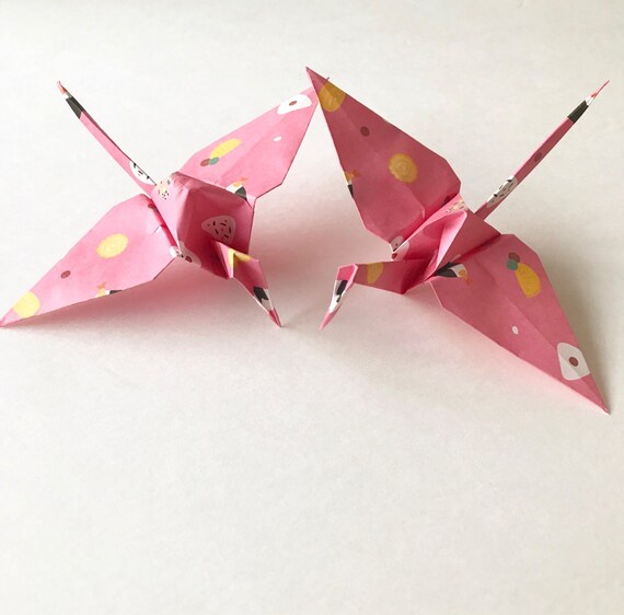10 Rosa Sushi Origami Kraniche Aus Papier