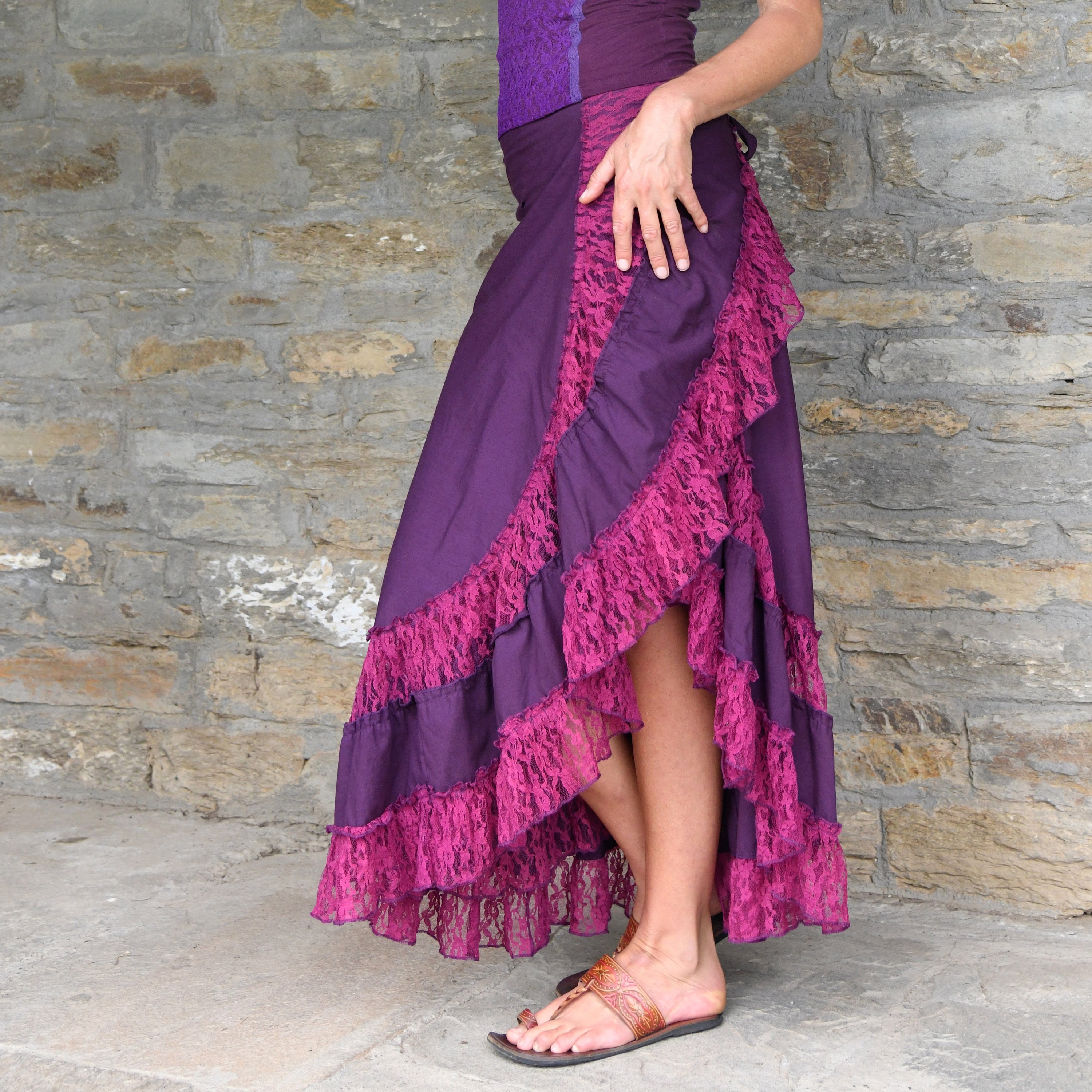 Bohemian wrap skirts cheap