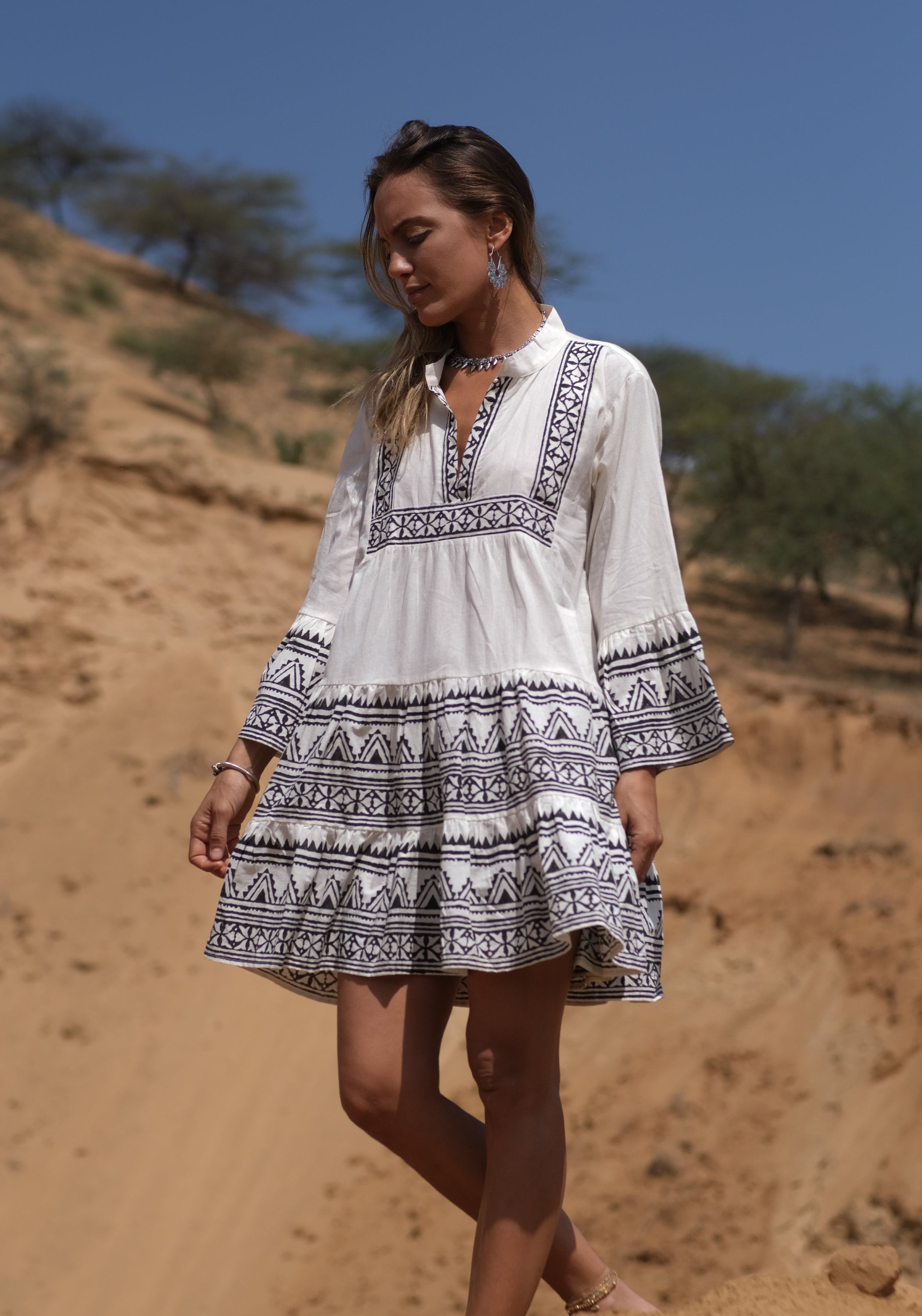 Boho smock dress 2025