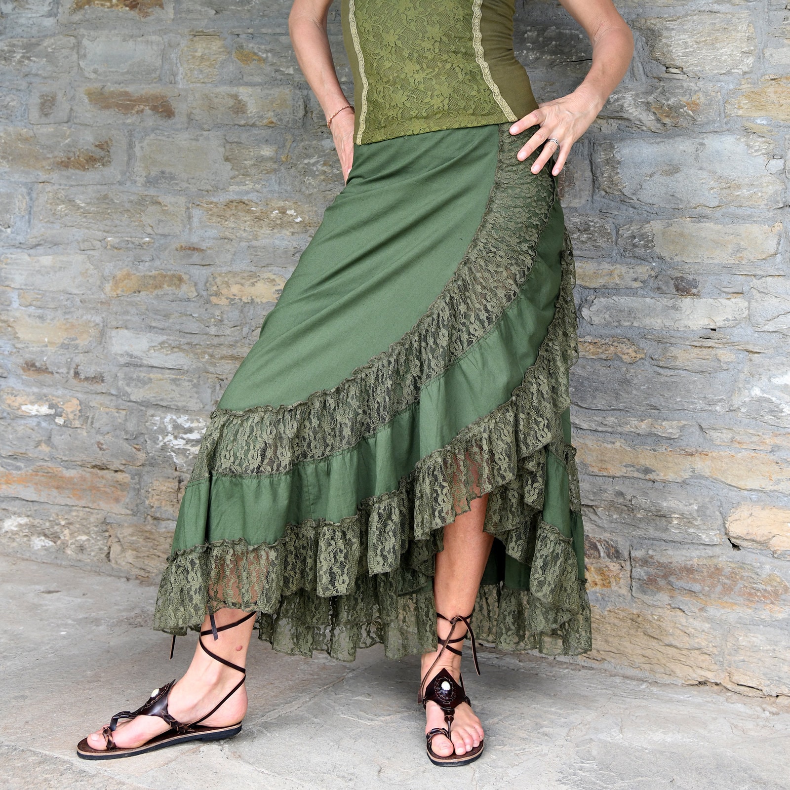 Fairy Grunge Fairycore Green Long Skirt – Aesthetics Boutique