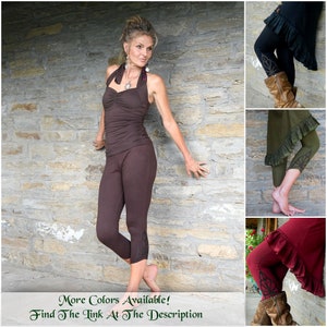 Boho Leggings, Psy pants for her, Unique leggings, Funky yoga pants, Fairy style, Goa wear for women, Pixie fashion, Festival clothing, image 10