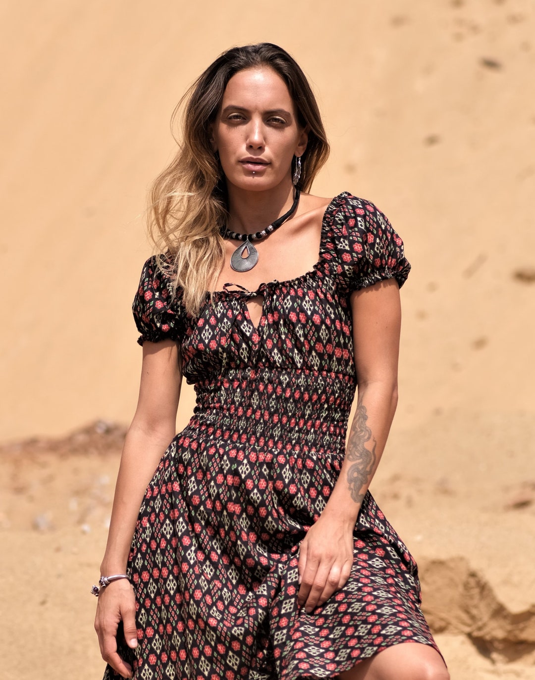 Hotel Kalinga Hippie Chic Clothing Plus Size Cotton Cambric Tribal