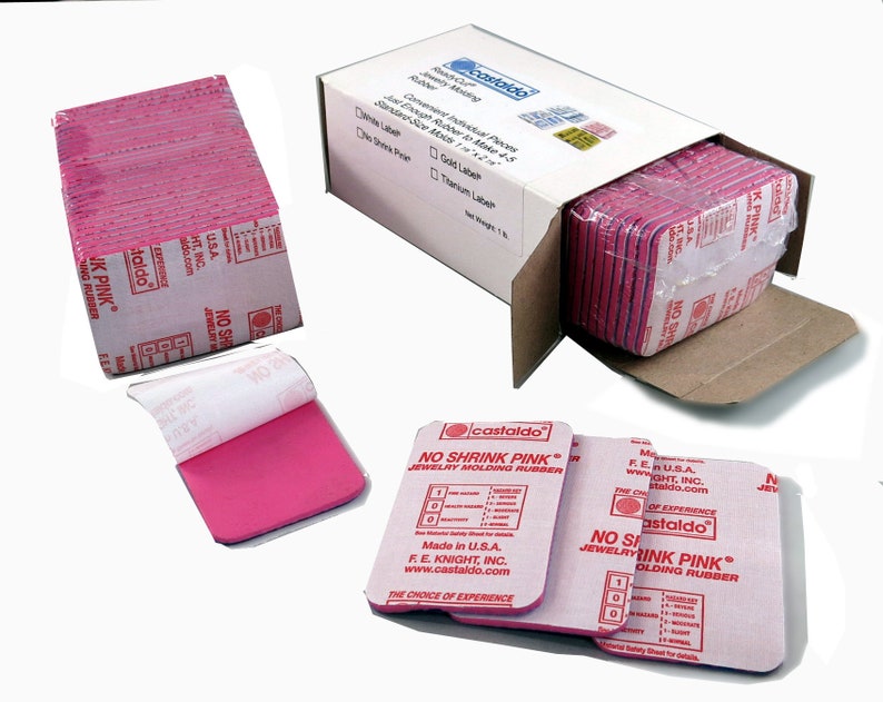No Shrink Pink CASTALDO Jewelry Molding Rubber 1 lb Sculpting & Forming