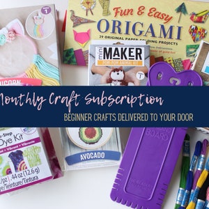 Kids Monthly Craft Subscription / Beginner Crafts / Kids Craft Subscription Box