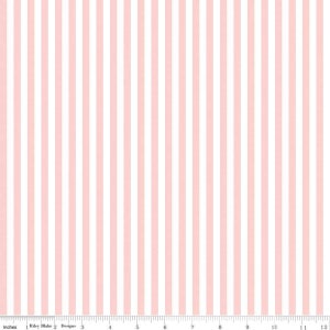 Pink Stripe Fabric/ Pink and White Fabric/ Mini Stripe Fabric/ Pink Stripe Cotton/ Baby Pink Stripe/ Riley Blake Stripe