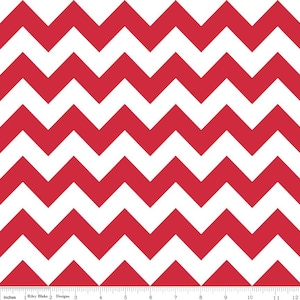 Red Chevron/ Chevron Fabric/ Red Fabric/ Fabric by the Yard/ Modern Fabric/ Chevron Stripe Fabric