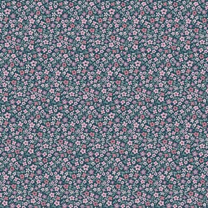 Buds & Butterflies Daisy Delight Emerald / Spring Floral / Purple Floral Fabric / Riley Blake Designs