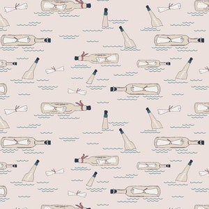 Ocean Notes / Message in a Bottle Fabric / Ocean Fabric / Under the Sea / Enchanted Voyage / Art Gallery Fabric