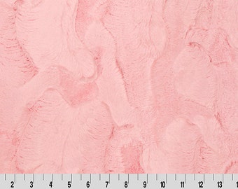 Blush Pink Hide Embossed Minky Fabric, Shannon Fabrics