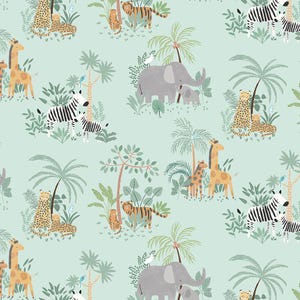 Walk on the Wild Side / Safari Scene Fabric / Safari Animal Fabric / Grasslands Collection / Dear Stella Designs