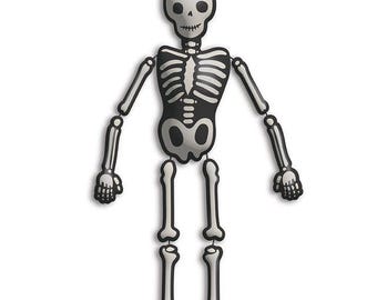 Hey Pumpkin Skeleton Panel, Halloween Cotton Fabric by Riley Blake