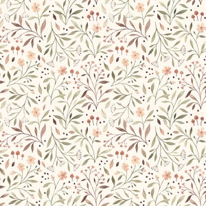 Flora Fabric/ Woodland Fabric / Meadow Floral Fabric / Little Fawn and Friends / Dear Stella