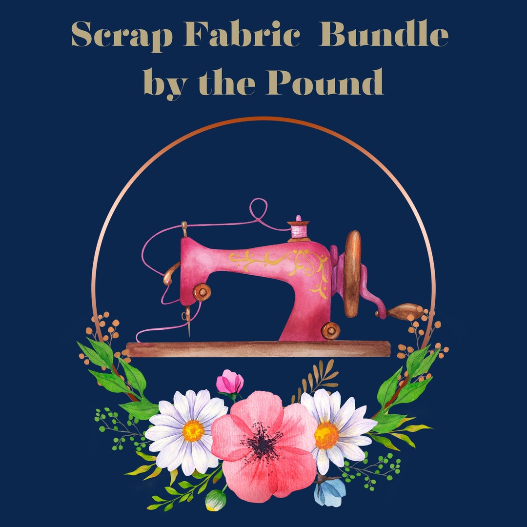 Scrap Fabric Bundle by the Pound / Mystery Fabric Bundle / Fabric Scrap