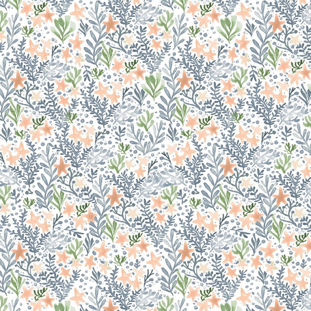 Starfish Fabric / Mermaids Fabric / Under the Sea Fabric / La Mer