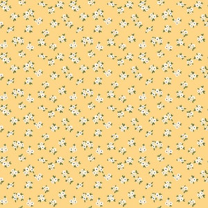 Homemade Collection / Sunshine Yellow Blossoms Floral Fabric / Wildflower Fabric /Yellow Fabric / Riley Blake Designs