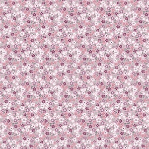 Buds & Butterflies Daisy Delight mauve / Spring Floral / Pink Floral Fabric / Riley Blake Designs