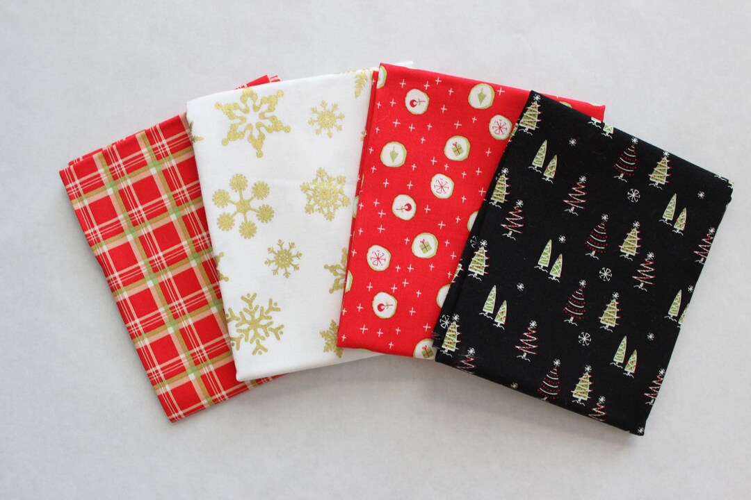Christmas Fabric Fat Quarter Bundle, Riley Blake Designs - Etsy