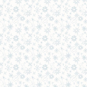 Santa&#39;s Tree Farm Snowflakes Snowy / Christmas Snowflakes / Christmas Fabric / Riley Blake Designs