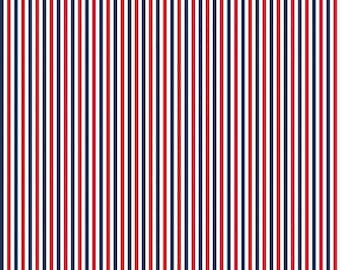 1/8" Patriotic Stripe/ Red White and Blue Stripe/ Red Stripe Fabric/ Striped Fabric/ Americana Stripe/ Striped Cotton